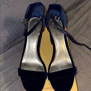 Worthington Nave Blue suede heels 11